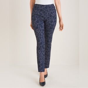 Chico's So Slimming Pull On Floral Ankle Pants